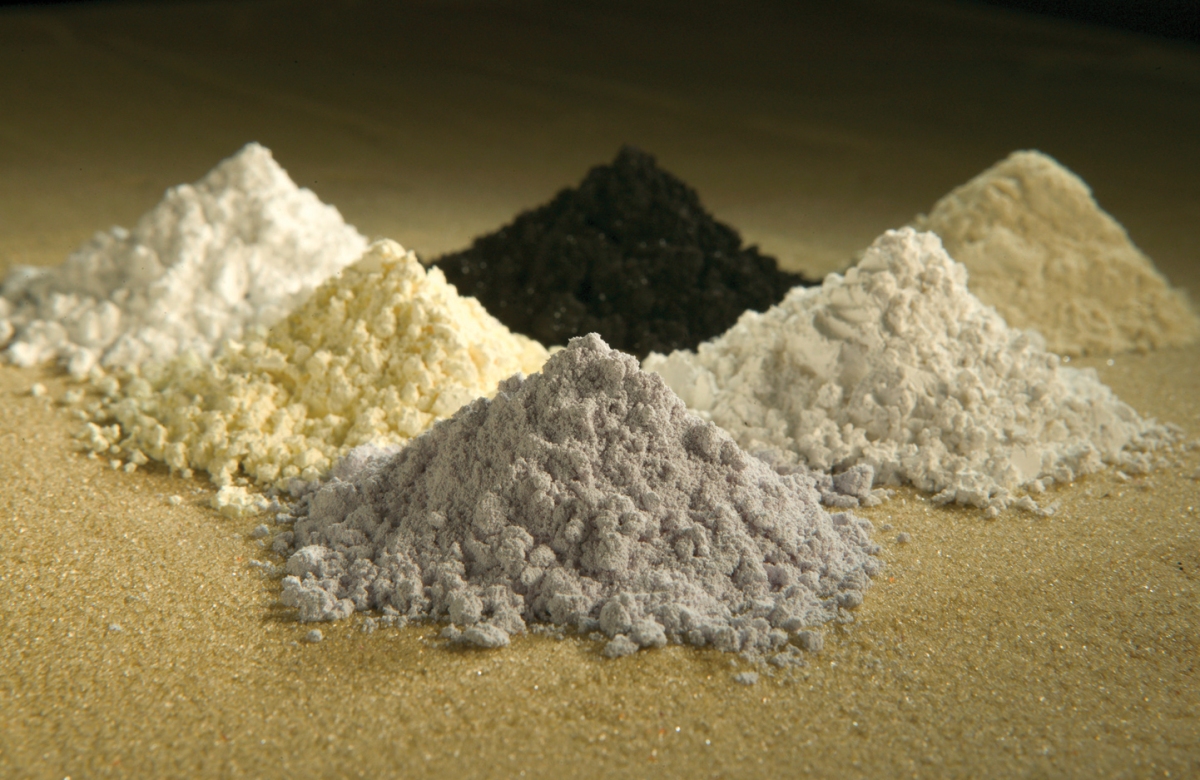 Rare-earth oxide samples photographed by Peggy Greb for USDA.